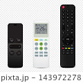 remote, control, tv, vector, realistic, television, isolated, white, background, infrared, smart, technology, equipment, device, digital, power, illustration, buttons, controller, entertainment, elect 143972278