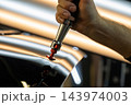 Removing a car body dent using a magnet. Detailing. 143974003
