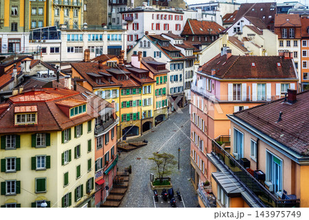 Lausanne historical Old town, Switzerland 143975749