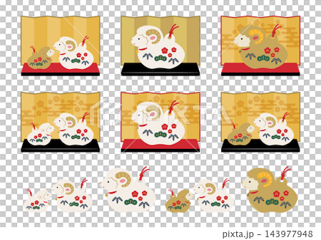 Year of the Sheep Zodiac Decoration and Folding Screen Material Set Year of the Sheep Zodiac Decoration and Folding Screen Material Set 143977948