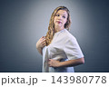 Studio portrait of a girl in casual clothing 143980778