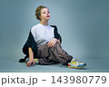 Studio portrait of a girl in casual clothing 143980779