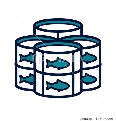Vector illustration of canned fish icon, representing seafood preservation, food storage, and healthy eating. Vector illustration of canned fish icon, representing seafood preservation, food storage, and healthy eating. 143980966