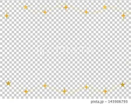 Gold stars and sparkling top and bottom frame. 143986793