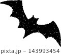 Bat Stamp Badge Grunge Style. Bat Illustration. Bat Stamp Style. Vector Illustration. Elements for design. Grunge Bat Textured Isolated on White Background. 143993454