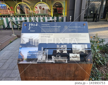 Warsaw, Poland - October 5, 2026: Historical coal transportation display at Elektrownia Powisle Warsaw, Poland - October 5, 2026: Historical coal transportation display at Elektrownia Powisle 143993753