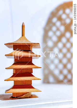 木製置物五重塔 143998035