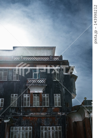 old abandoned house in the sky old abandoned house in the sky 143998212