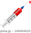 plastic medical syringe icon 144004420
