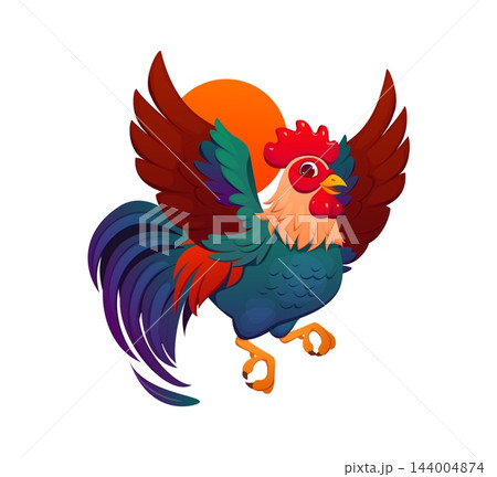 Chinese New Year rooster zodiac cartoon character Chinese New Year rooster zodiac cartoon character 144004874