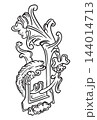 Engraving vertical baroque vector illustration and design element 144014713