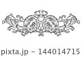 Horizontal hand drawing baroque design element vector illustration 144014715