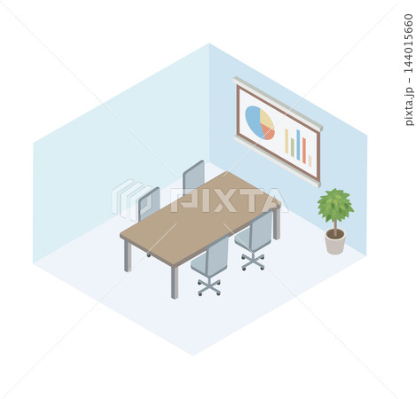 アイソメトリック ビジネス オフィス 会社 仕事 風景 イラスト 素材 アイソメトリック ビジネス オフィス 会社 仕事 風景 イラスト 素材 144015660