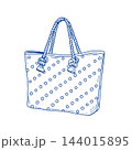 Beach Tote Bag Line Art Vector 144015895