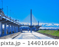 綾瀬川から見た首都高速のハープ橋 144016640