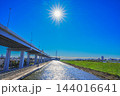 綾瀬川から見た首都高速のハープ橋 144016641