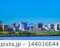 荒川土手から見た富士山のある風景 144016644
