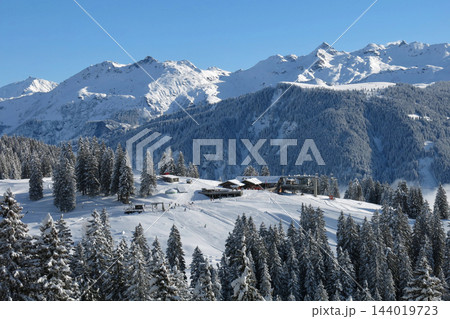 Idyllic ski area Braunwald and mountains, Switzerland. Idyllic ski area Braunwald and mountains, Switzerland. 144019723