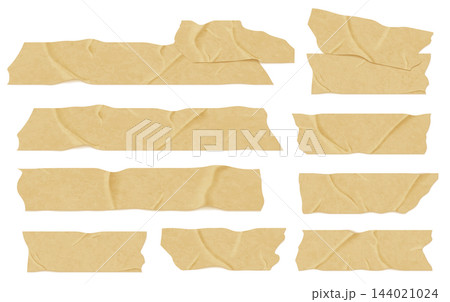 Crumpled pieces of sticky paper strips Crumpled pieces of sticky paper strips 144021024