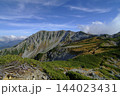 高い空、色づいた山　秋の気配が始まった別山尾根 144023431