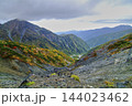 高い空、色づいた山　秋の気配が始まった剱岳 144023462