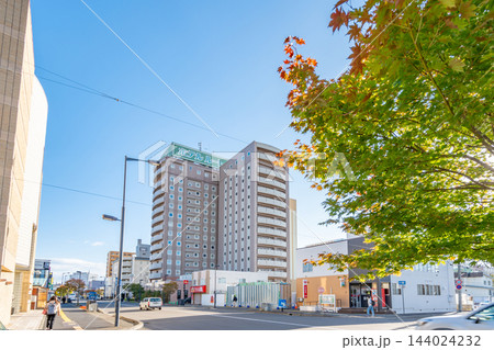 【北海道】千歳市 千代田町4丁目 町並み JR千歳駅西口周辺 【北海道】千歳市 千代田町4丁目 町並み JR千歳駅西口周辺 144024232