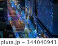 大阪・御堂筋を彩るイルミネーションと都市の夜景【大阪夜景風景写真】 144040941