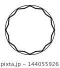 Polygonal Circle Border Modern Geometric Vector Illustration 144055926