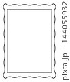 Soft Wavy Decorative Border Vector Illustration for Labels and Stationery 144055932