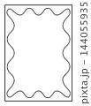 Organic Wave Decorative Border Vector Illustration for Posters and Labels 144055935