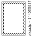 Double Wavy Decorative Border Vector Illustration for Elegant Stationery Designs 144055937