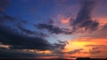 perming0758　空と雲のインターバル撮影　夕焼けの海　微速度撮影　映像素材 8035985