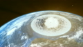 asteroid crashes with the earth, 3d animation 10399346