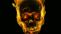 Iron skull in flame 12296701