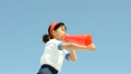 Girls to support in the blue sky (gym clothes, megaphone) 14715336