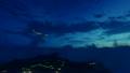 Passenger airliner in night cloudy sky 23483029