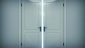 Doors opening to a bright light. Alpha Channel 24822128