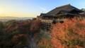 Timelapse Kiyomizu temple in autumn, Kyoto, Japan 27251284