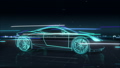 Automobile Technology. running car with line.  27833512