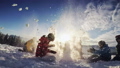 The people having fun in snow 29018651