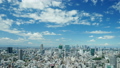 渋谷　新宿　恵比寿　東京タイムラプス　都心全景　ワイド 8月　夏空　パン 33076556