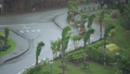 台風直撃　大雨　土砂降り  暴風域　音声　沖縄 35315237