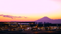 富士山と東京　羽田空港　夕景からトワイライト　タイムラプス　グレーディング 35319502