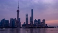 中国・上海の朝焼け　タイムラプス 36985069