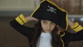 Little girl in costume of pirate posing at camera 37010456