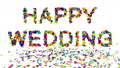 Happy wedding pink heart version 4K. 3D rendering. 40298879