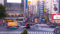 東京・渋谷スクランブル交差点・タイムラプス・夕景・休日・群衆・ティルトダウン 46163627