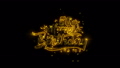 50th Happy Birthday Typography Written with Golden Particles Sparks Fireworks 50221945
