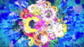 花_ペイントストローク_青_水色背景 54270367