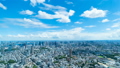 美しい 東京風景　タイムラプス　2019 夏　ワイド　高輪ゲートウエイを望む都市風景　fix 55306219